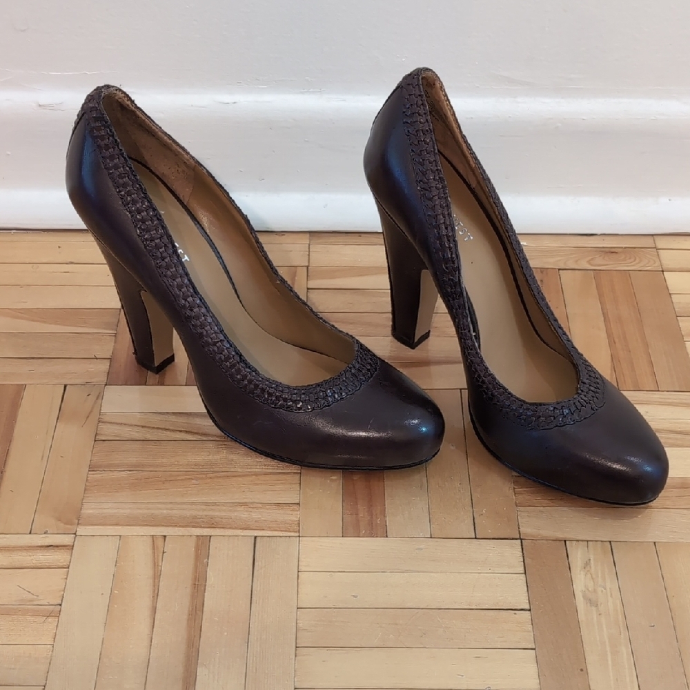 Nine West Brown Platform Heels Size 9M